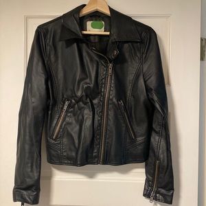Anthropologie faux leather moto jacket